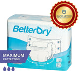 BetterDry-10 adult briefs are meant for maximum protection. They are designed for nightime use.