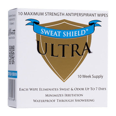 Sweat Shield Ultra Antiperspirant Wipes. Stop All Sweating & Odor For Up To 7 Days With Each Wipe. Dermatologist Recommended - kleinerts.com