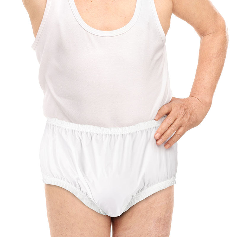 Adult Plastic Pants,Larger Leg Circumference Snap-On Reusable Washable  Rubber Pants,Pvcwaterproof Incontinent  Underpants,Soft,Quiet,Breathable,Durable