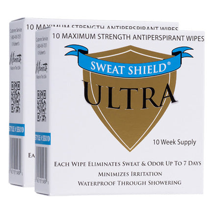 Sweat Shield Ultra Antiperspirant Wipes. Stop Sweating & Odor For Up To 7 Days. 20 Week Supply- Doctor Recommended - kleinerts.com