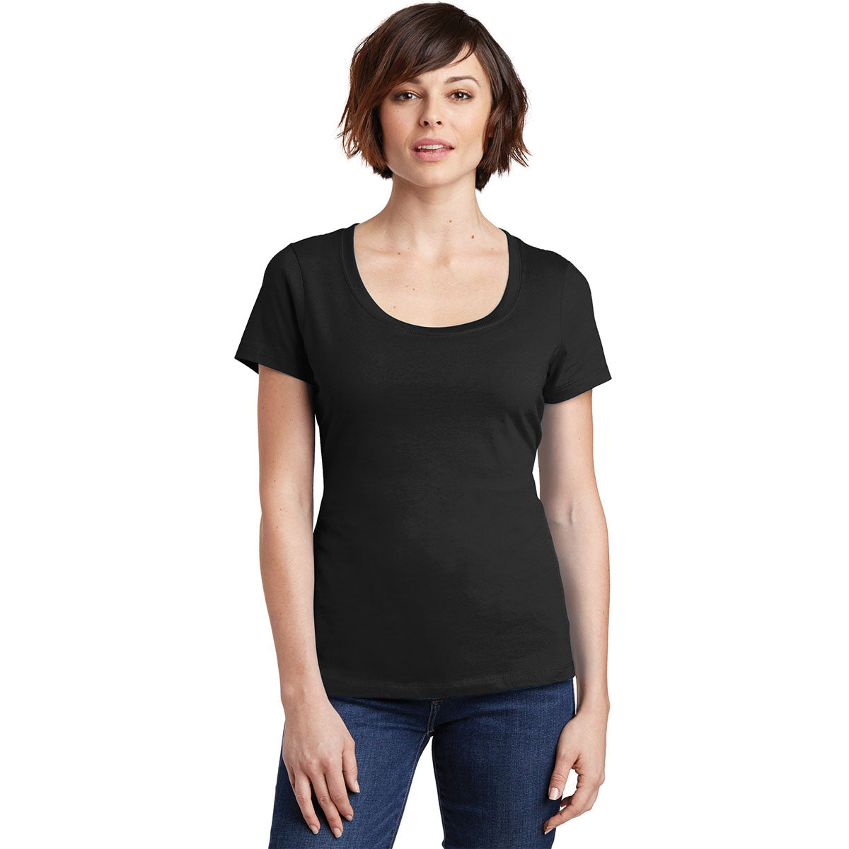 Perfect Weight Scoop Moisture Wicking Tee With Sewn-In Protective Underarm Shields Style #DM106L - kleinerts.com