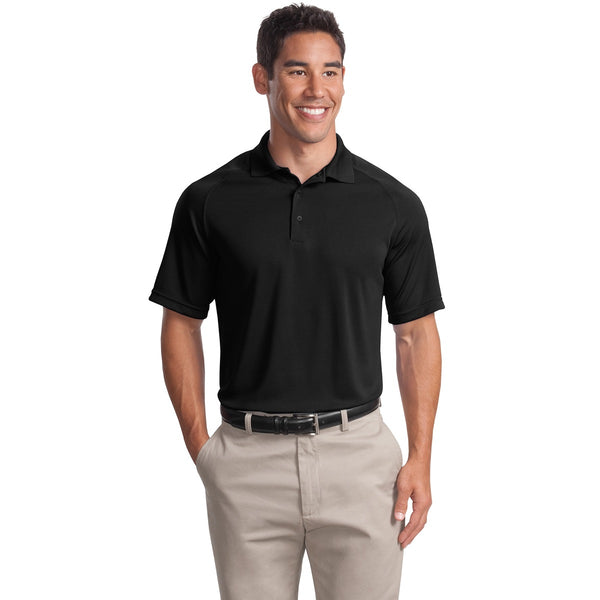 Short Sleeve Moisture Wicking Raglan Polo Shirt With Protective Underarm Shields Sewn-In Style #T475 - kleinerts.com
