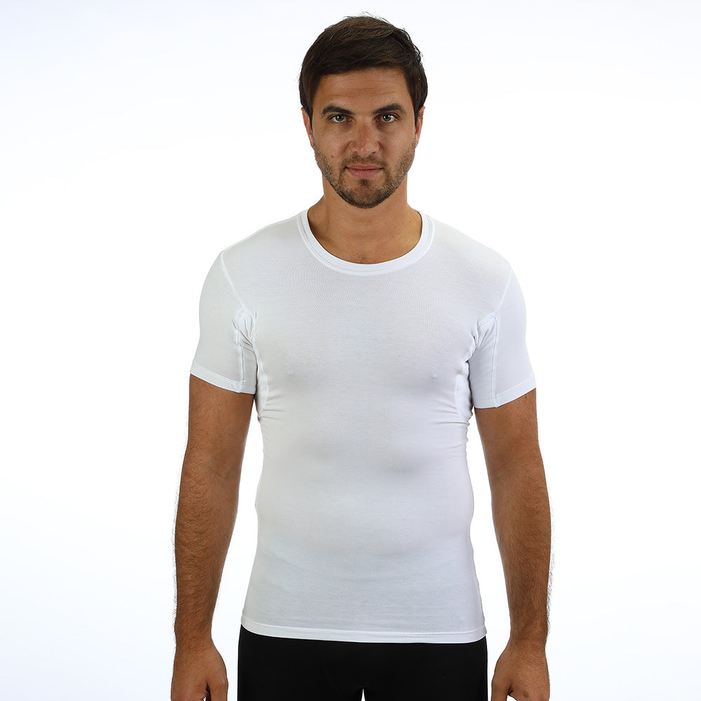 Men's Sweat Proof Undershirt - Slim Fit Crew Neck