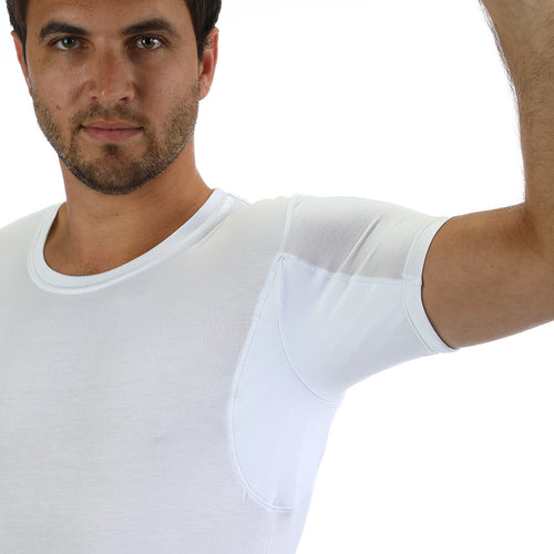 Undershirts with sweat pads hot sale