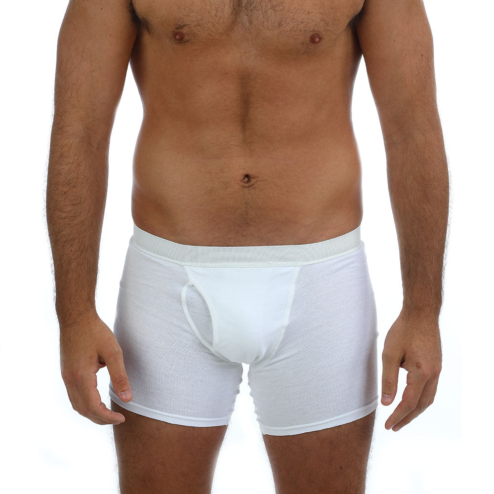 Mens' Sweat-Resistant , Stain-Resistant Boxer Briefs With 6 Ply Highly  Absorbent/Water-Proof Integrated Front-To-Back Panel Style # BU100