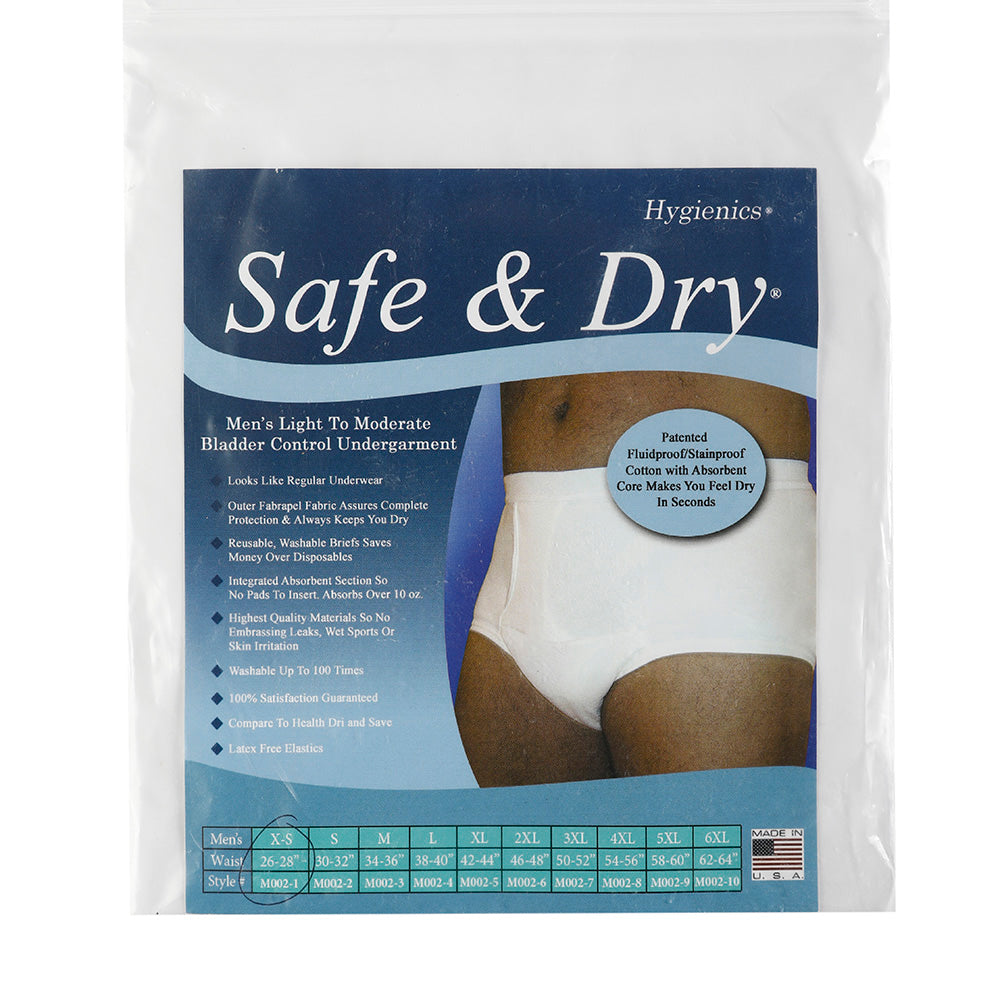  Kleinert's Men's Safe & Dry Incontinence Underwear for