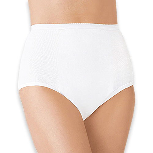 Absorbent Full Brief Knickers, White
